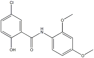 5-chloro-N-(2,4-dimethoxyphenyl)-2-hydroxybenzamide Struktur