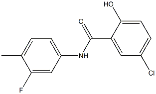 5-chloro-N-(3-fluoro-4-methylphenyl)-2-hydroxybenzamide Struktur