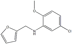 5-chloro-N-(furan-2-ylmethyl)-2-methoxyaniline Struktur