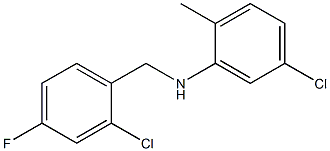 5-chloro-N-[(2-chloro-4-fluorophenyl)methyl]-2-methylaniline Struktur