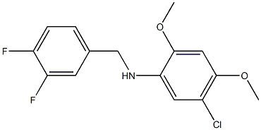 5-chloro-N-[(3,4-difluorophenyl)methyl]-2,4-dimethoxyaniline Struktur