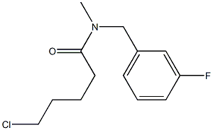 5-chloro-N-[(3-fluorophenyl)methyl]-N-methylpentanamide Struktur