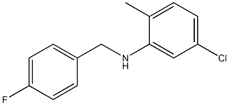 5-chloro-N-[(4-fluorophenyl)methyl]-2-methylaniline Struktur