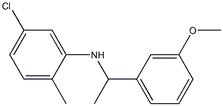 5-chloro-N-[1-(3-methoxyphenyl)ethyl]-2-methylaniline Struktur