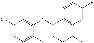 5-chloro-N-[1-(4-fluorophenyl)pentyl]-2-methylaniline Struktur