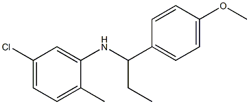 5-chloro-N-[1-(4-methoxyphenyl)propyl]-2-methylaniline Struktur