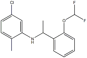 5-chloro-N-{1-[2-(difluoromethoxy)phenyl]ethyl}-2-methylaniline Struktur