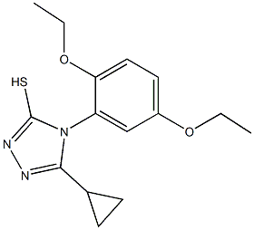 5-cyclopropyl-4-(2,5-diethoxyphenyl)-4H-1,2,4-triazole-3-thiol Struktur