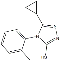 5-cyclopropyl-4-(2-methylphenyl)-4H-1,2,4-triazole-3-thiol Struktur