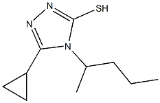 5-cyclopropyl-4-(pentan-2-yl)-4H-1,2,4-triazole-3-thiol Struktur