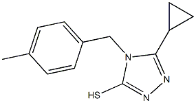 5-cyclopropyl-4-[(4-methylphenyl)methyl]-4H-1,2,4-triazole-3-thiol Struktur