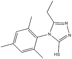 5-ethyl-4-(2,4,6-trimethylphenyl)-4H-1,2,4-triazole-3-thiol Struktur