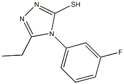 5-ethyl-4-(3-fluorophenyl)-4H-1,2,4-triazole-3-thiol Struktur