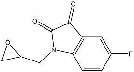 5-fluoro-1-(oxiran-2-ylmethyl)-2,3-dihydro-1H-indole-2,3-dione Struktur