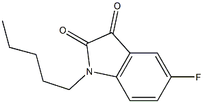 5-fluoro-1-pentyl-2,3-dihydro-1H-indole-2,3-dione Struktur