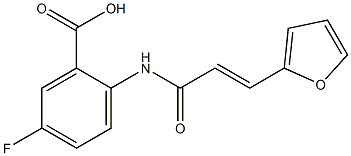 5-fluoro-2-[3-(furan-2-yl)prop-2-enamido]benzoic acid Struktur