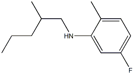 5-fluoro-2-methyl-N-(2-methylpentyl)aniline Struktur