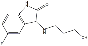 5-fluoro-3-[(3-hydroxypropyl)amino]-2,3-dihydro-1H-indol-2-one Struktur