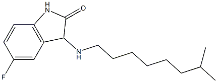 5-fluoro-3-[(7-methyloctyl)amino]-2,3-dihydro-1H-indol-2-one Struktur