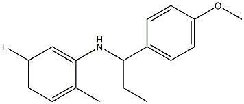 5-fluoro-N-[1-(4-methoxyphenyl)propyl]-2-methylaniline Struktur