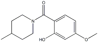 5-methoxy-2-[(4-methylpiperidin-1-yl)carbonyl]phenol Struktur