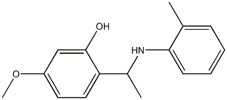 5-methoxy-2-{1-[(2-methylphenyl)amino]ethyl}phenol Struktur