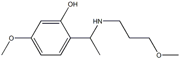 5-methoxy-2-{1-[(3-methoxypropyl)amino]ethyl}phenol Struktur