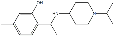 5-methyl-2-(1-{[1-(propan-2-yl)piperidin-4-yl]amino}ethyl)phenol Struktur