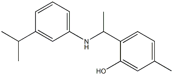 5-methyl-2-(1-{[3-(propan-2-yl)phenyl]amino}ethyl)phenol Struktur