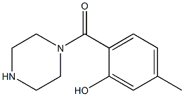 5-methyl-2-(piperazin-1-ylcarbonyl)phenol Struktur