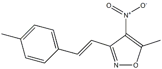 5-methyl-3-[(E)-2-(4-methylphenyl)vinyl]-4-nitroisoxazole Struktur