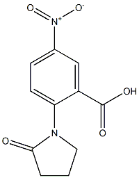 5-nitro-2-(2-oxopyrrolidin-1-yl)benzoic acid Struktur