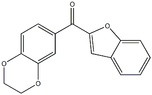 6-(1-benzofuran-2-ylcarbonyl)-2,3-dihydro-1,4-benzodioxine Struktur