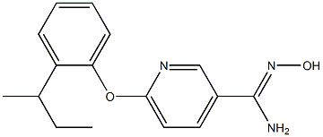 6-(2-sec-butylphenoxy)-N'-hydroxypyridine-3-carboximidamide Struktur