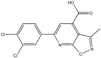 6-(3,4-dichlorophenyl)-3-methylpyrido[3,2-d][1,2]oxazole-4-carboxylic acid Struktur