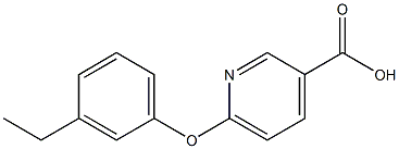 6-(3-ethylphenoxy)pyridine-3-carboxylic acid Struktur