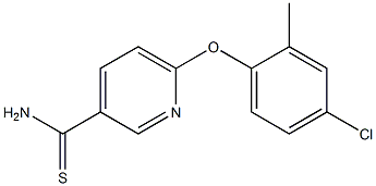 6-(4-chloro-2-methylphenoxy)pyridine-3-carbothioamide Struktur