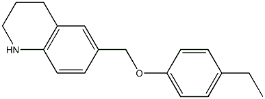 6-(4-ethylphenoxymethyl)-1,2,3,4-tetrahydroquinoline Struktur