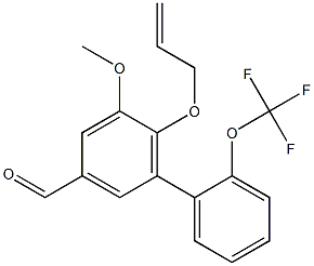 6-(allyloxy)-5-methoxy-2'-(trifluoromethoxy)-1,1'-biphenyl-3-carbaldehyde Struktur