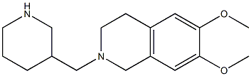 6,7-dimethoxy-2-(piperidin-3-ylmethyl)-1,2,3,4-tetrahydroisoquinoline Struktur