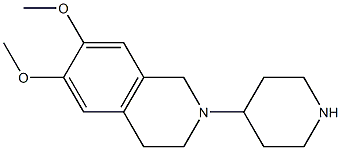 6,7-dimethoxy-2-piperidin-4-yl-1,2,3,4-tetrahydroisoquinoline Struktur