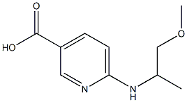 6-[(1-methoxypropan-2-yl)amino]pyridine-3-carboxylic acid Struktur