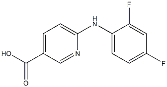 6-[(2,4-difluorophenyl)amino]pyridine-3-carboxylic acid Struktur