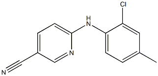 6-[(2-chloro-4-methylphenyl)amino]pyridine-3-carbonitrile Struktur