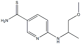 6-[(2-methoxy-1-methylethyl)amino]pyridine-3-carbothioamide Struktur