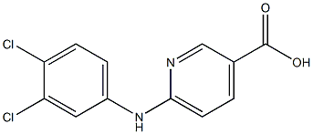 6-[(3,4-dichlorophenyl)amino]pyridine-3-carboxylic acid Struktur