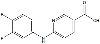 6-[(3,4-difluorophenyl)amino]pyridine-3-carboxylic acid Struktur