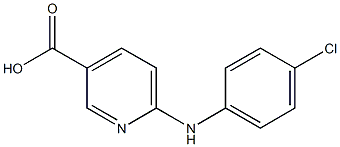 6-[(4-chlorophenyl)amino]pyridine-3-carboxylic acid Struktur