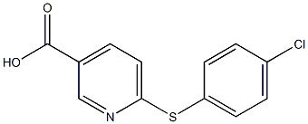 6-[(4-chlorophenyl)sulfanyl]pyridine-3-carboxylic acid Struktur