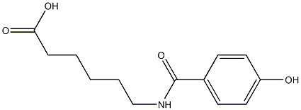 6-[(4-hydroxyphenyl)formamido]hexanoic acid Struktur